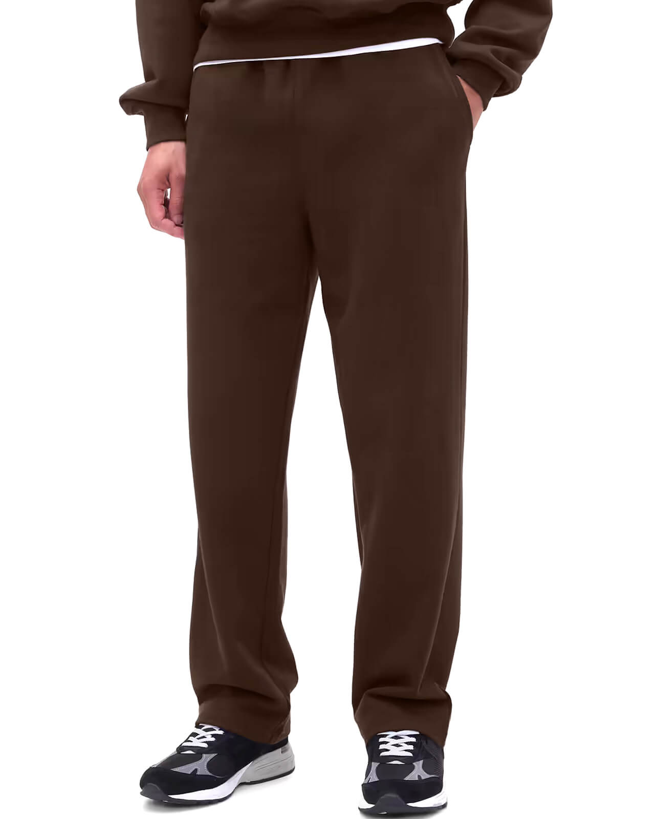 BRSHKA Relaxed Fit Trouser-CHOCLATE