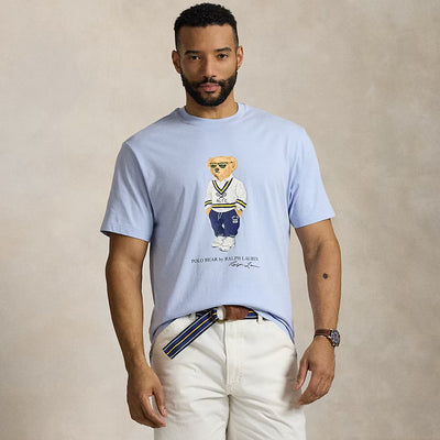 RL - Polo Bear Cotton Jersey T-Shirt-sky blue