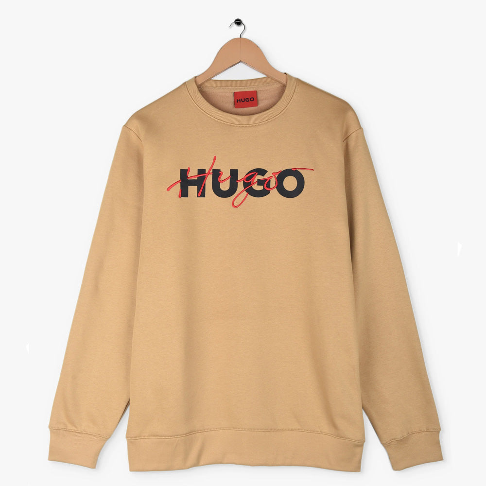 HU - Men 'Beige' Hybrid Logo Fleece Sweatshirt