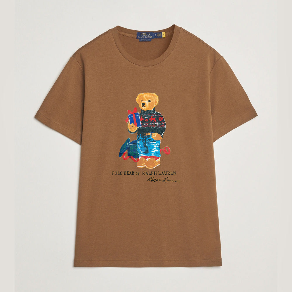 RL - Polo Bear Cotton Jersey T-Shirt-brown