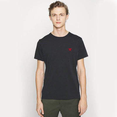 HKT BASIC EMBROIDERED LOGO T-SHIRT- BLACK