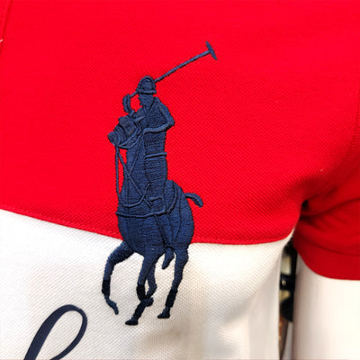 RL COLOR BLOCK PRINTED POLO