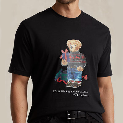 RL - Polo Bear Cotton Jersey T-Shirt- black
