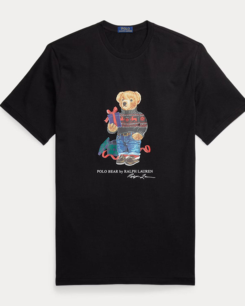 RL - Polo Bear Cotton Jersey T-Shirt- black