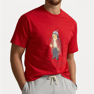 RL - Polo Bear Cotton Jersey T-Shirt-red