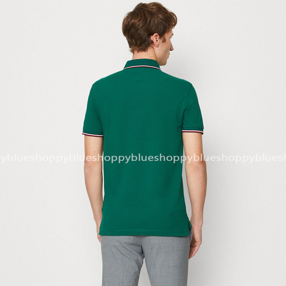 TH SMALL FLAG SIGNATURE POLO SHIRT-GREEN