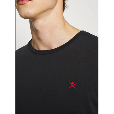 HKT BASIC EMBROIDERED LOGO T-SHIRT- BLACK