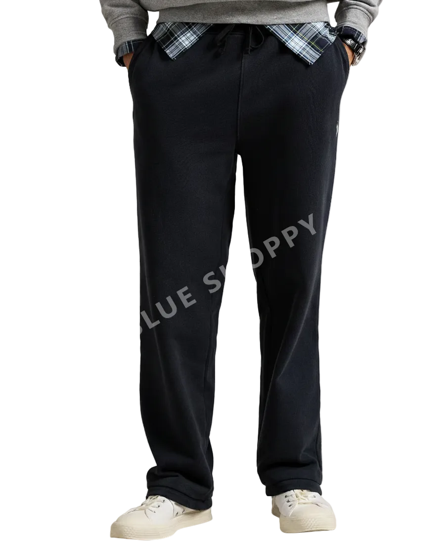 RL lightweight summers terry Pant-BLACK