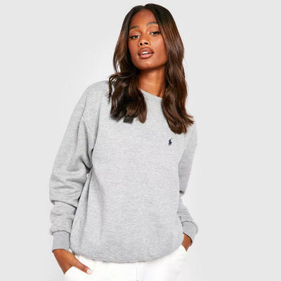 RL SMALL PONY FLEES GREY SWEATSHIRT