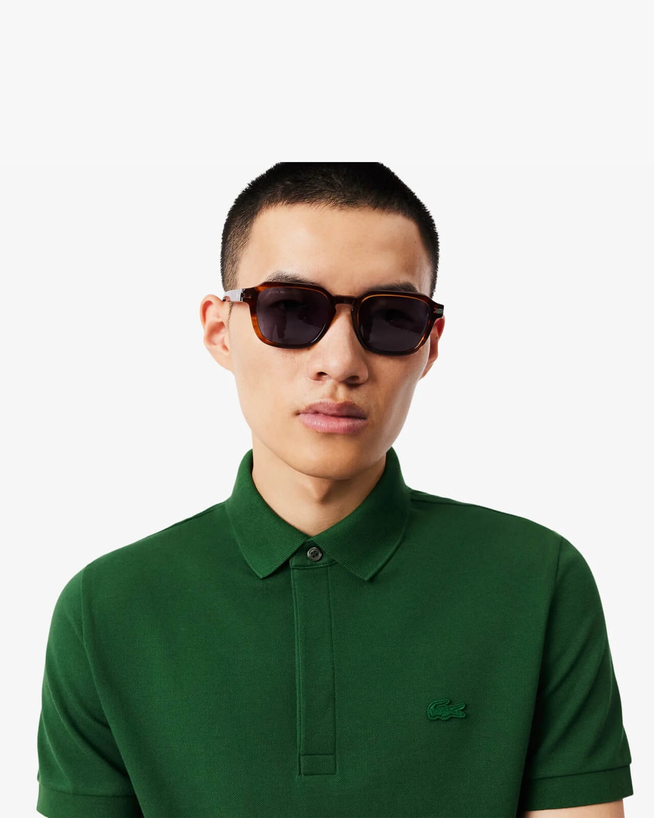 LAC SLIM FIT PARIS STRETCH PIQUE POLO SHIRT -green