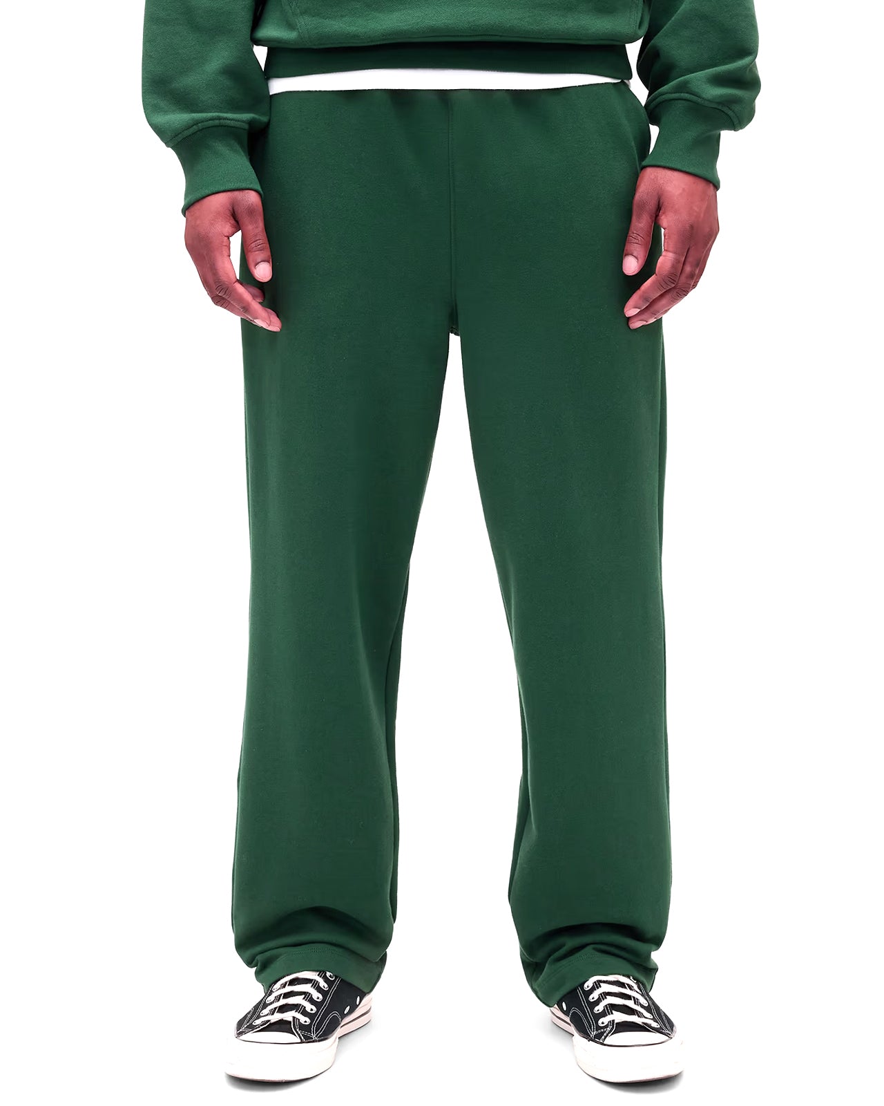 BRSHKA Relaxed Fit Lightweight Trouser-GREEN