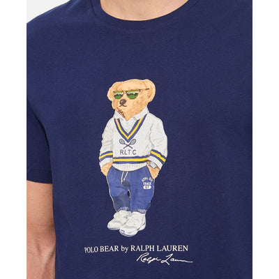 RL - Polo Bear Cotton Jersey T-Shirt-Navy