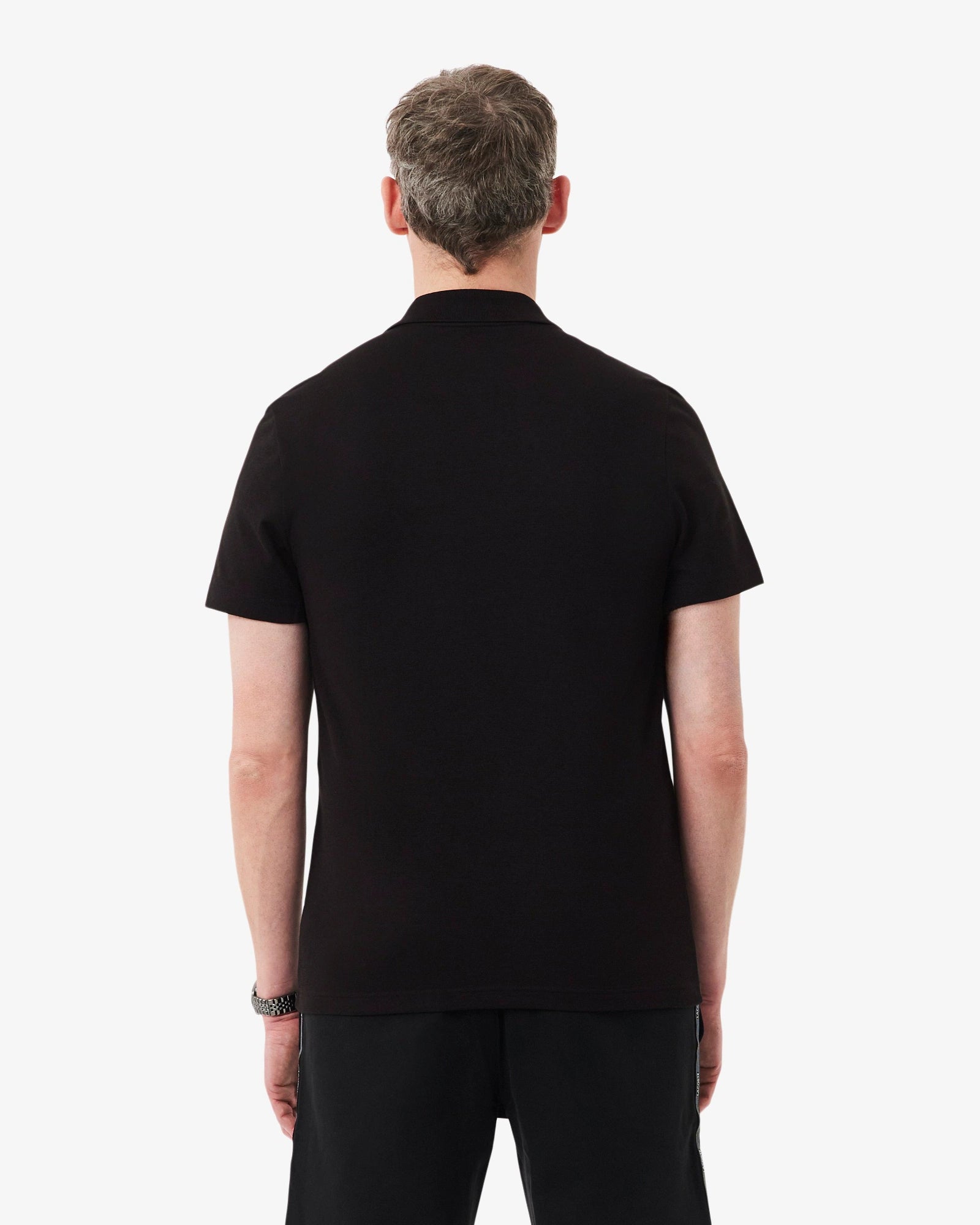 LAC MEN'S SLIM FIT POLO SHIRT-BLACK