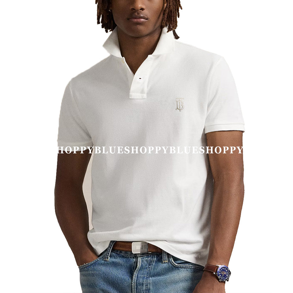 BURBY COTTON PIEQUÉ POLO -WHITE