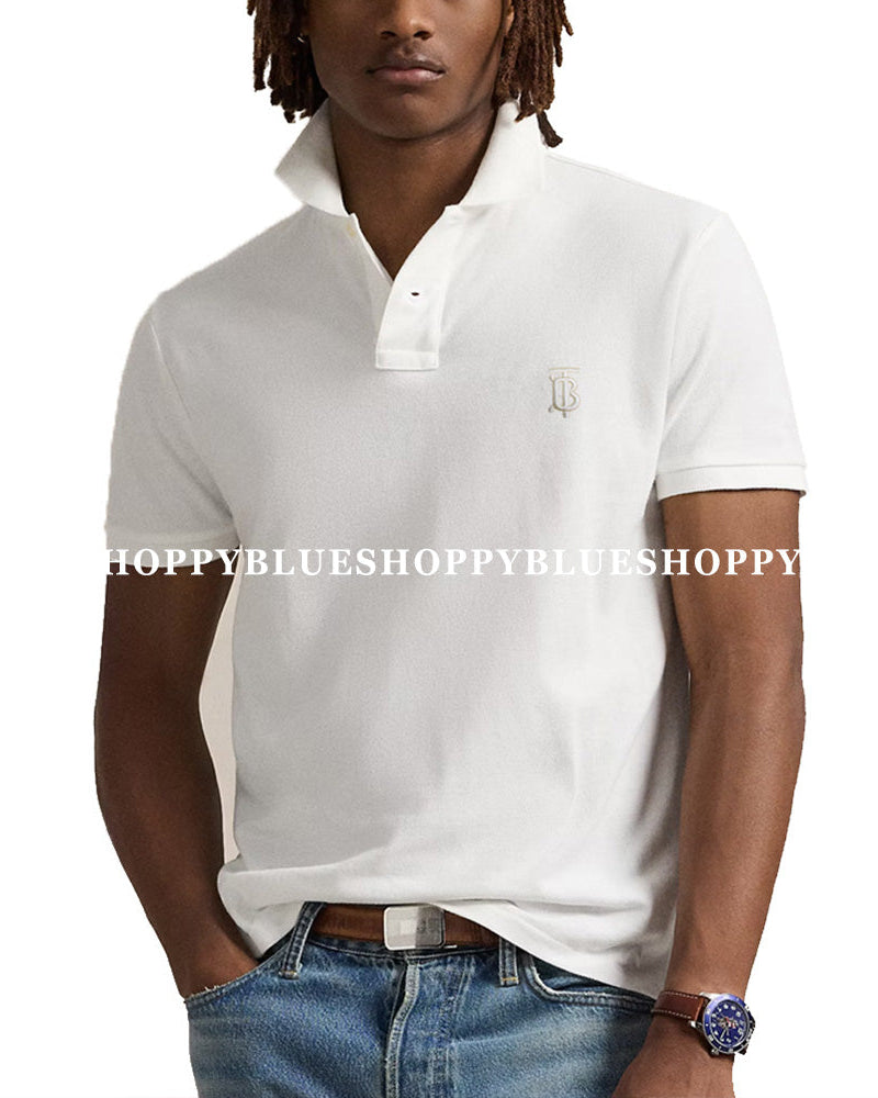 BURBY COTTON PIEQUÉ POLO -WHITE