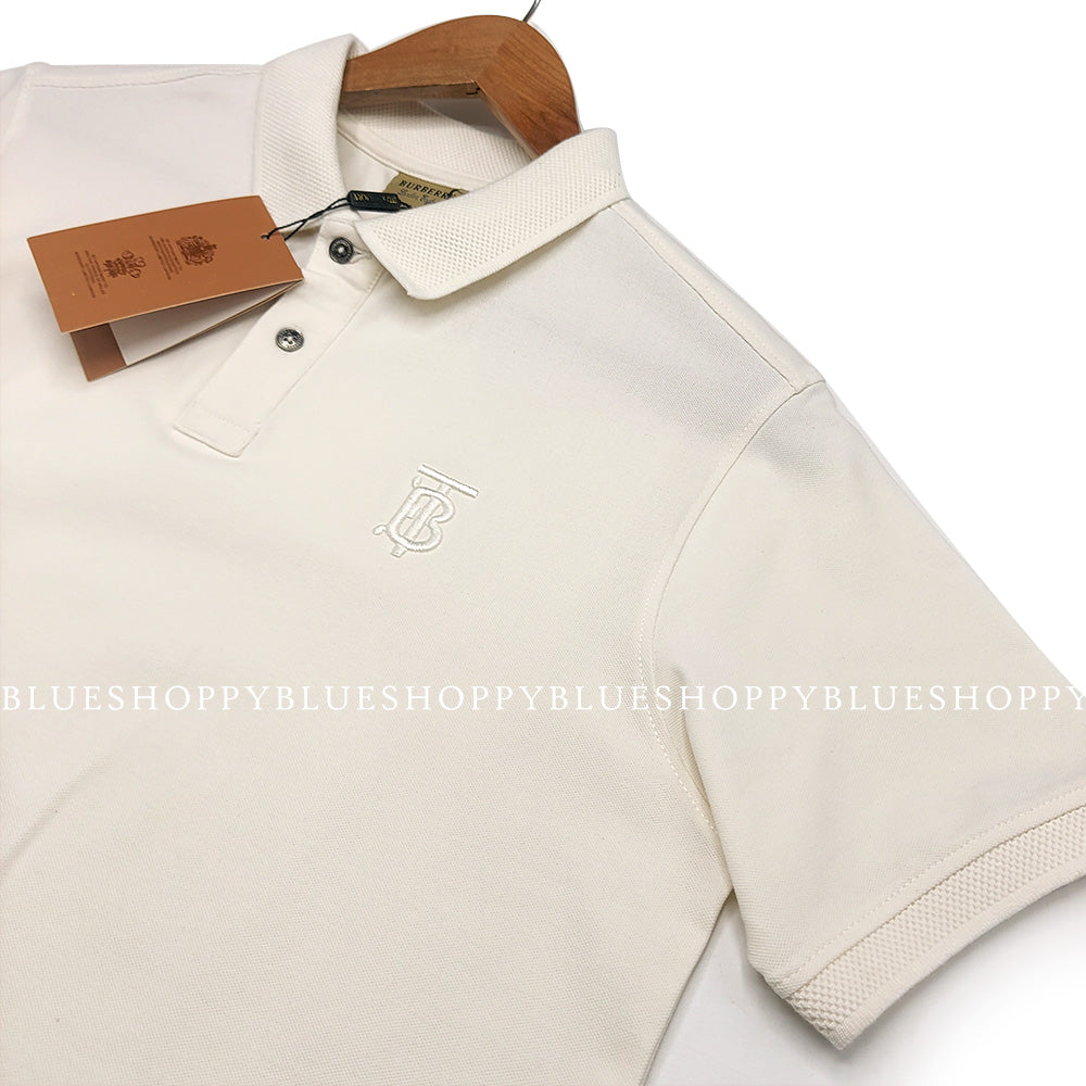 BURBY COTTON PIEQUÉ POLO -WHITE