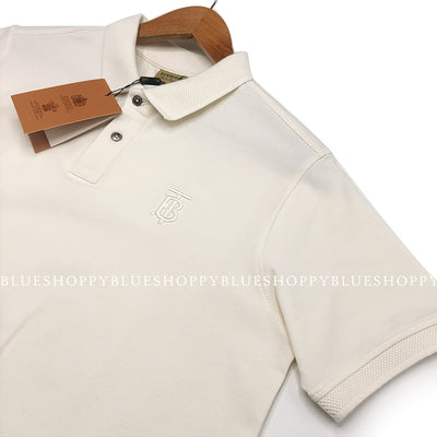 BURBY  COTTON PIEQUÉ POLO -WHITE