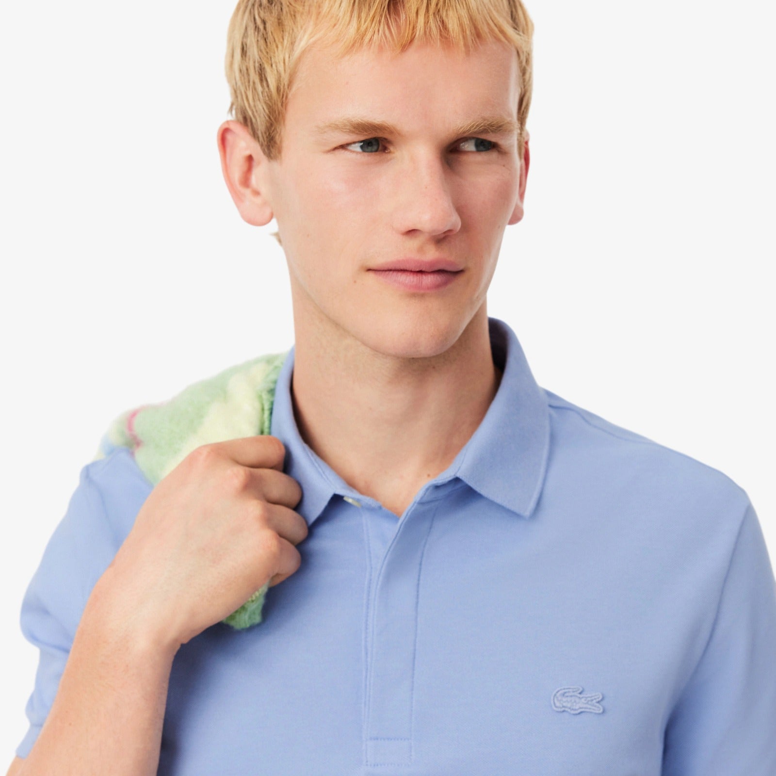 LAC SLIM FIT PARIS STRETCH PIQUE POLO SHIRT-SKY BLUE