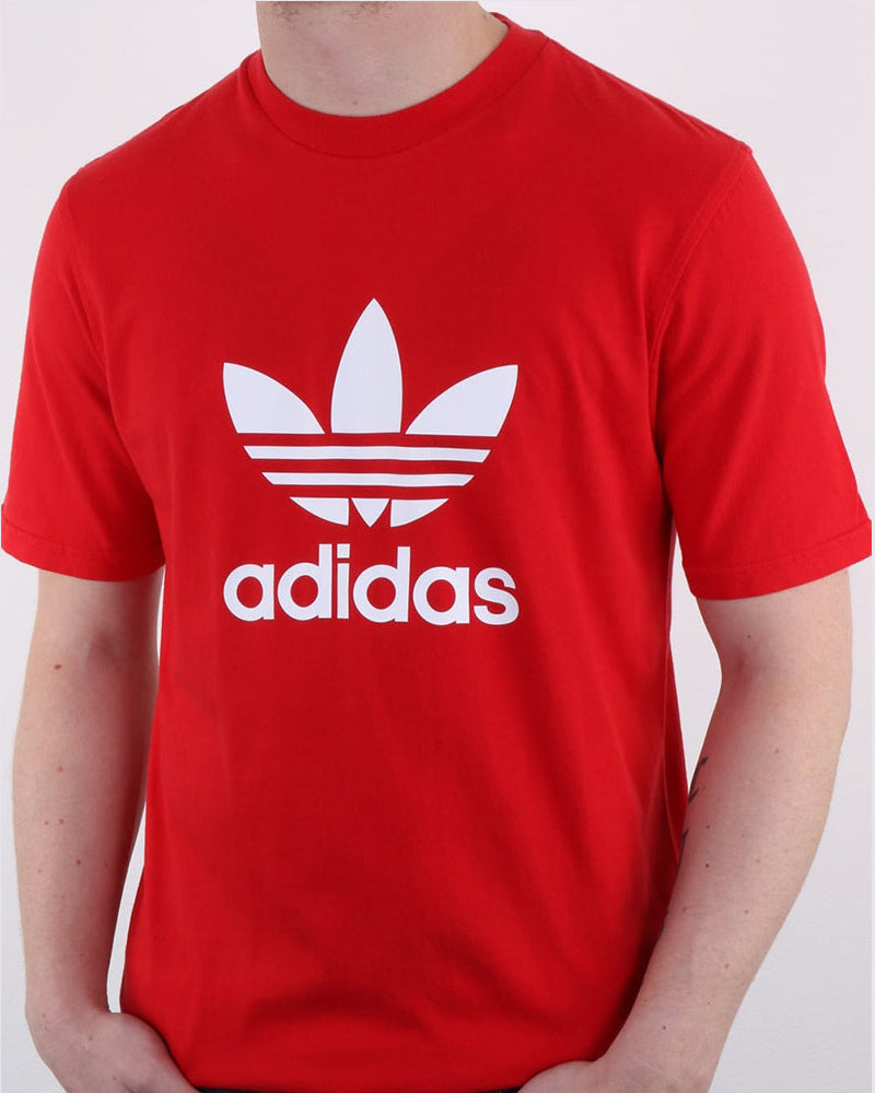 MEN'S ALL PRINTED TREFOIL T.SHIRT-RED