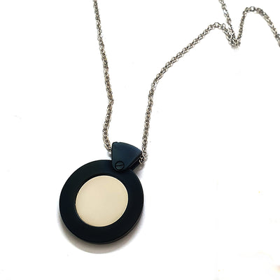 Black Mirror Pendant Necklace 715