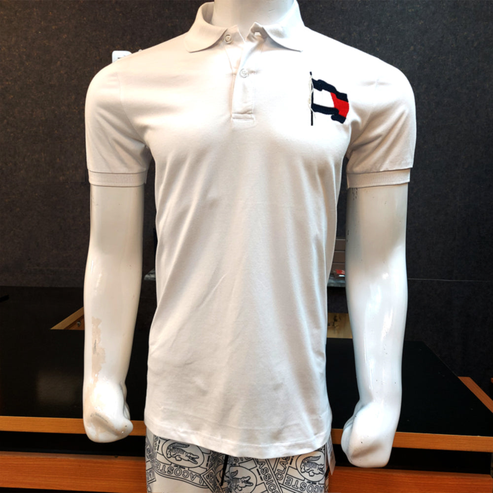TH PREMIUM SIGNATURE FLAG WHITE POLO