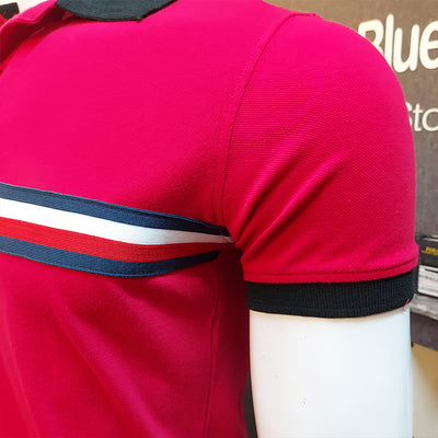 TH PREMIUM STRIPTED RED POLO