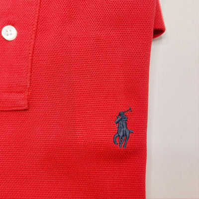 RL SIGNATURE SMALL PONY STRIPED POLO-RED