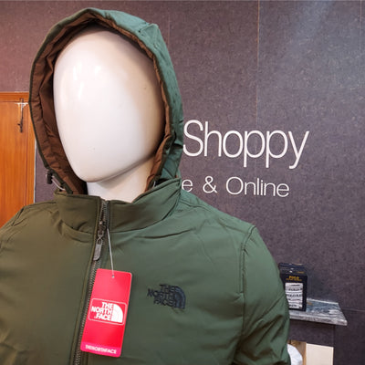 NRTH FCE PADED 2 SIDED HOOD JACKET-OLIVE & BROWN