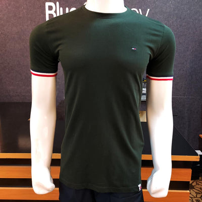 TH BASIC SMALL FLAG T.SHIRT-OLIVE