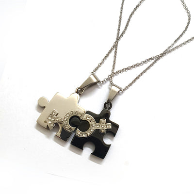 Puzzle Daimond Pendant Necklace 710