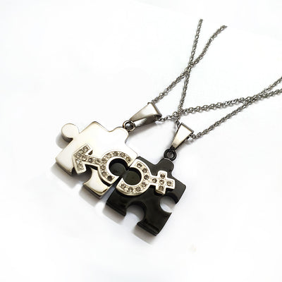 Puzzle Daimond Pendant Necklace 710