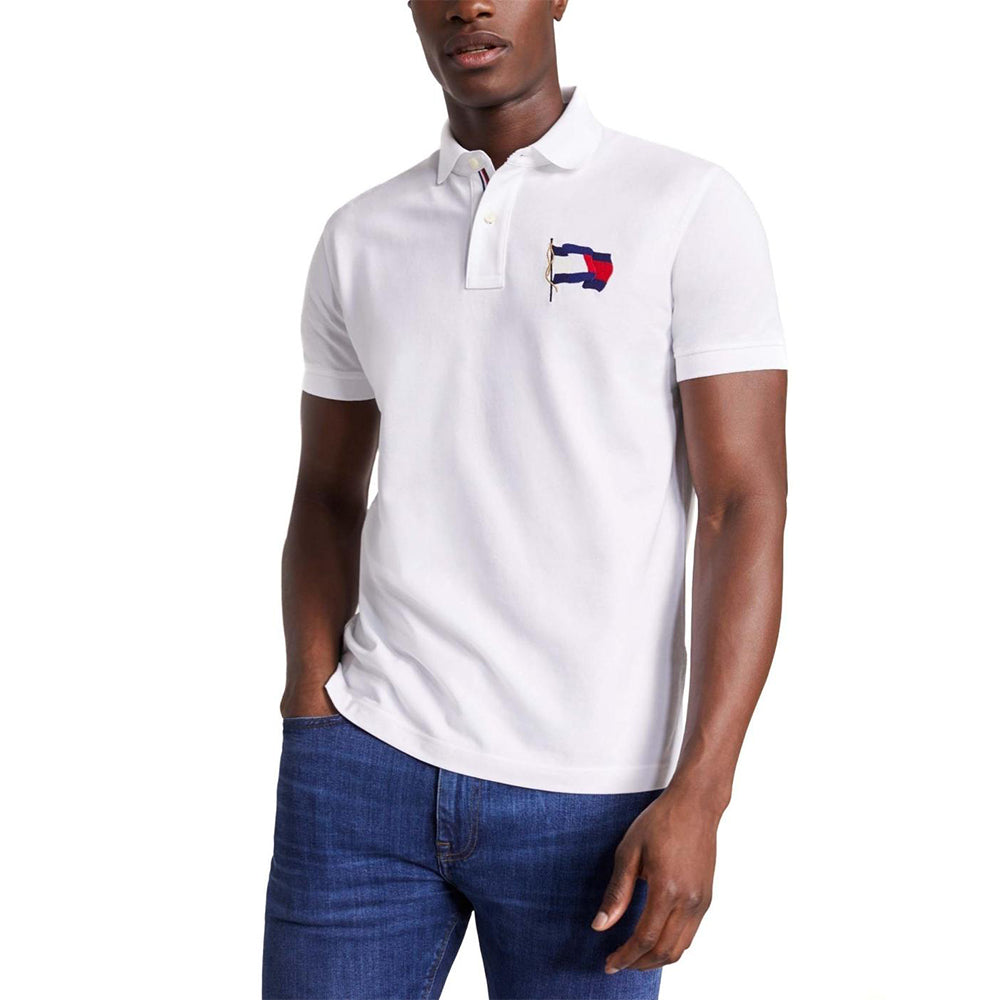TH PREMIUM SIGNATURE FLAG WHITE POLO