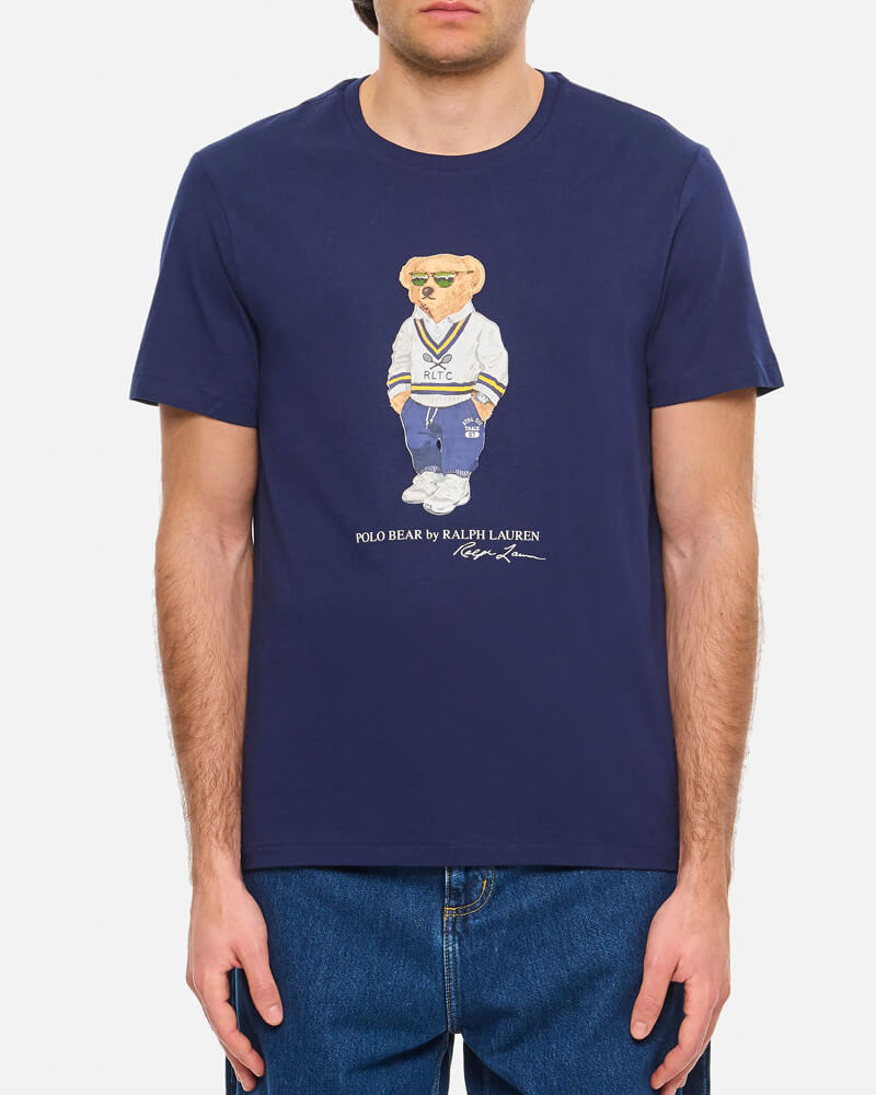 RL - Polo Bear Cotton Jersey T-Shirt-Navy