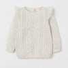 KIDS CABLE KNIT WHITE SWEATER