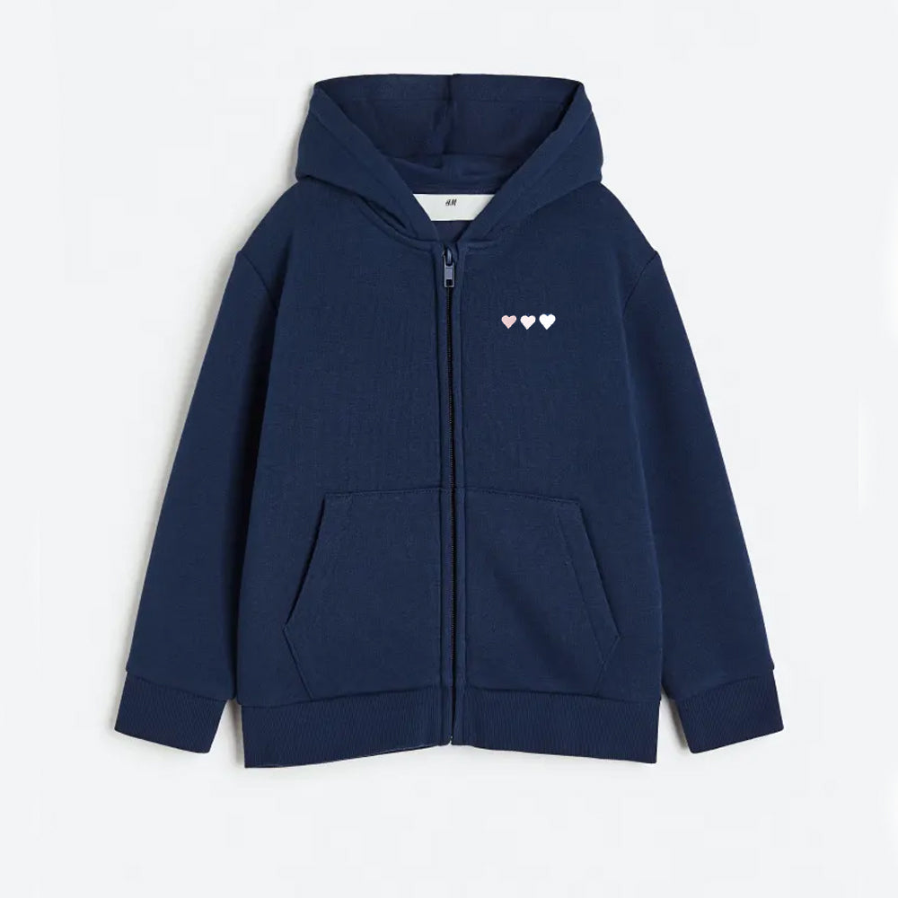 kids navy zipper  hoodie 4769-04