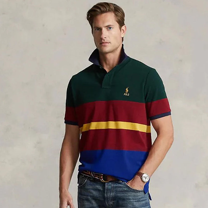 RL COLOR BLOCK PATCH POLO