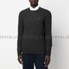 RL CABLE KNIT COTTON SWEATER-charcoal