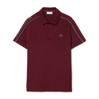 LAC Men's Slim Fit Tech Piqué Movement Polo-MAROON