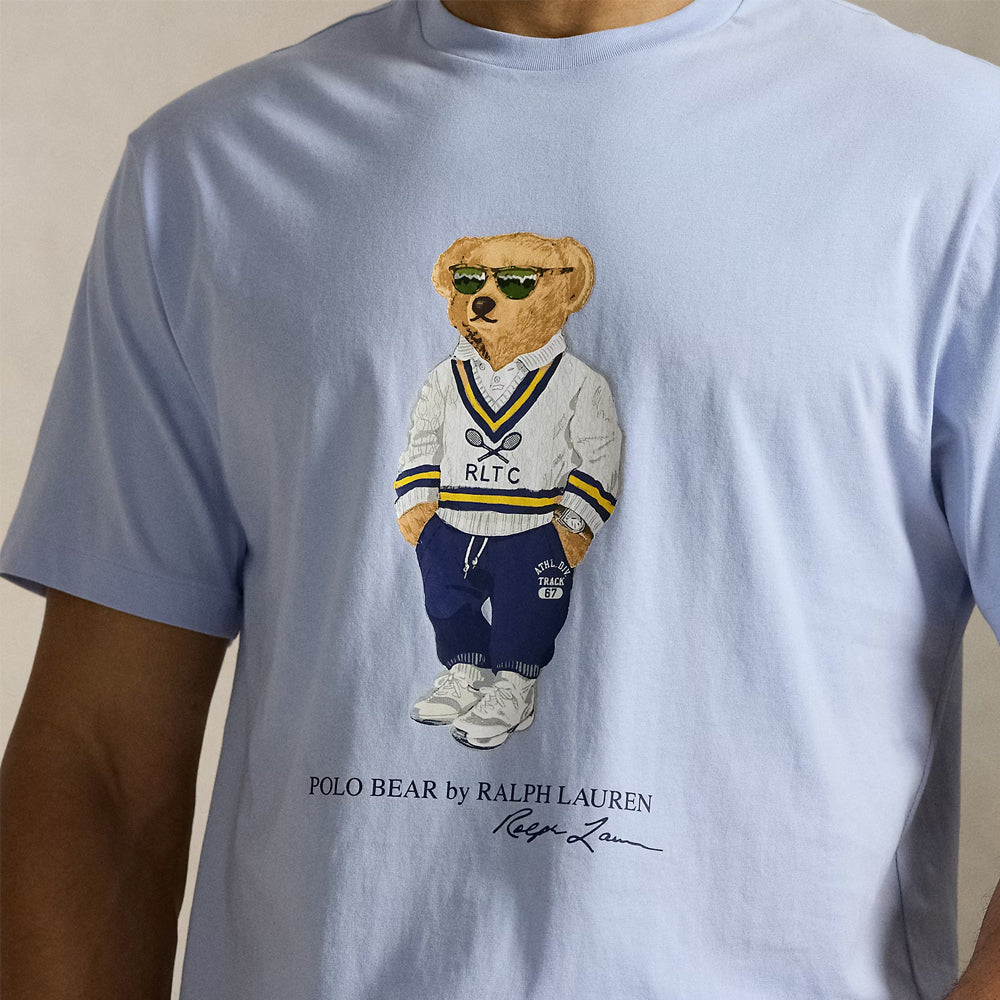 RL - Polo Bear Cotton Jersey T-Shirt-sky blue