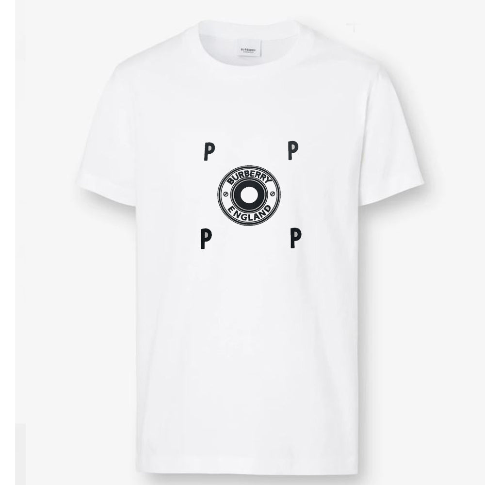 BURBURY  LOGO TEE-WHITE