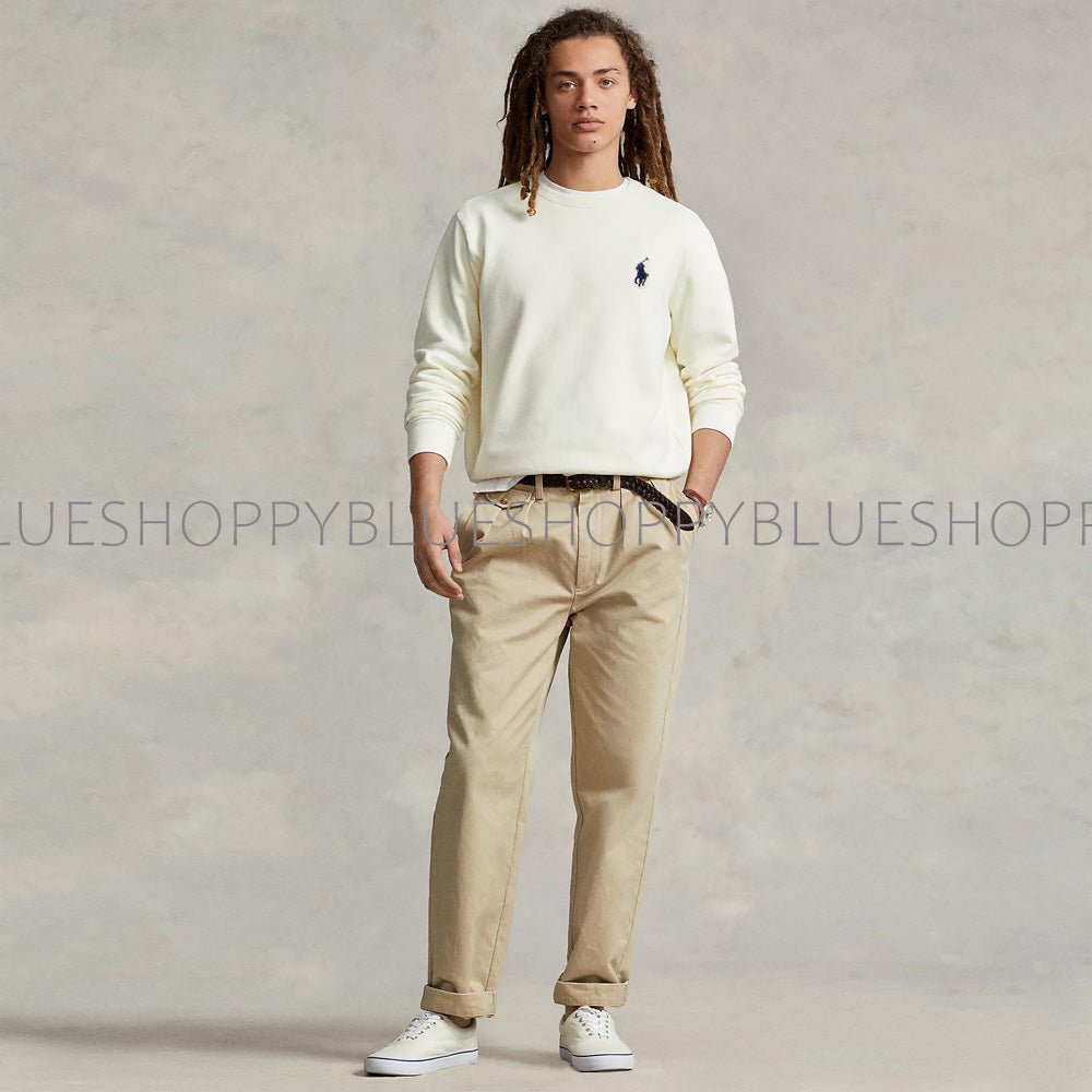 Polo RL Loopback Terry Sweatshirt-WHITE