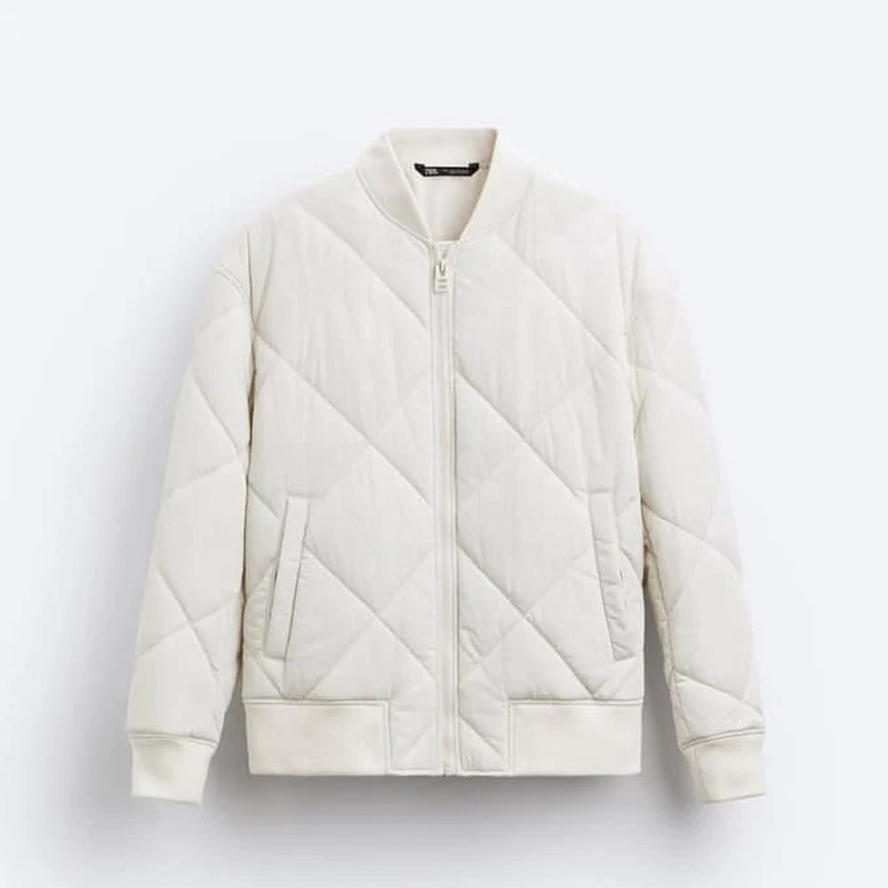 ZR PADDED BOMBER JACKET WHITE