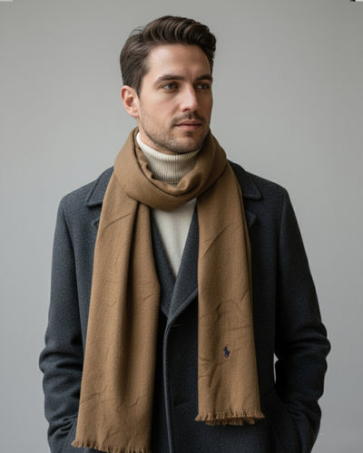 RL Merino Wool brown scarf