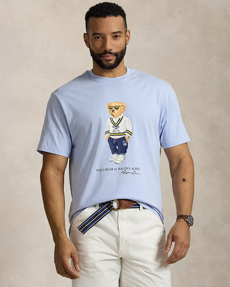 RL - Polo Bear Cotton Jersey T-Shirt-sky blue