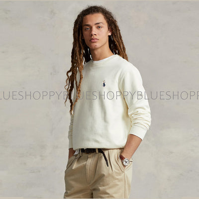 Polo RL Loopback Terry Sweatshirt-WHITE