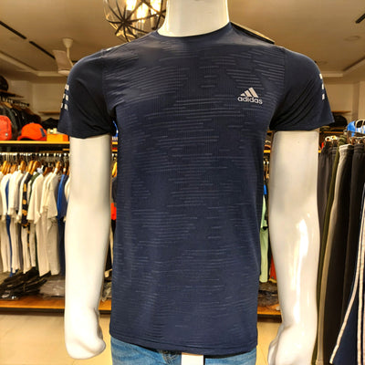 AD SUPER STRETCH SELF TEXTURED DRIFIT TEE-NAVY