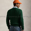 RL CABLE KNIT COTTON SWEATER-green