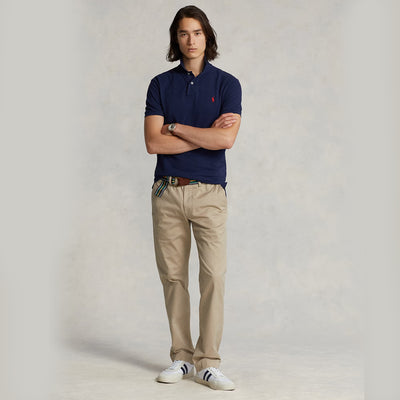 POLO RL Custom Slim Fit Mesh Polo Shirt-navy