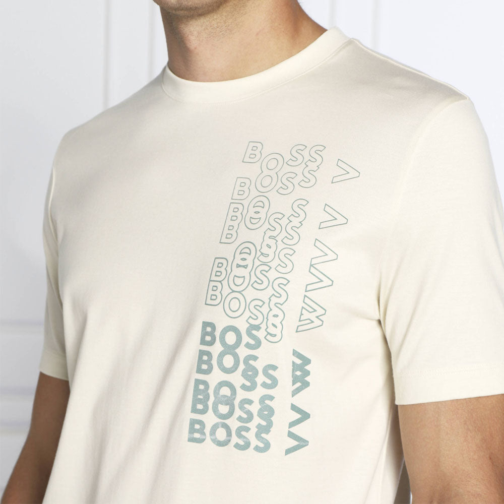 BOSS Regular-fit T-shirt in cotton mercerisiert