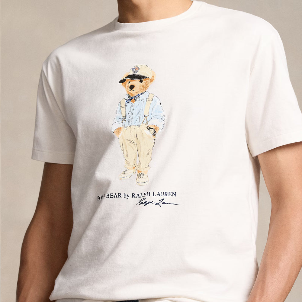 RL - Polo Bear Cotton Jersey T-Shirt-white